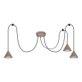 BRILAGI - LED Lampa wisząca na lince CONE TRIPLE SPIDER 3xGX53/15W/230V beżowa