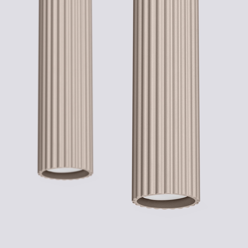 Brilagi - LED lampa wisząca na lince CRESTO 2xGU10/10W/230V taupe