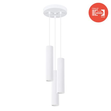 Brilagi - LED lampa wisząca na lince CRESTO 3xGU10/10W/230V biała