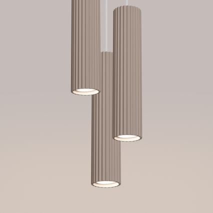 Brilagi - LED lampa wisząca na lince CRESTO 3xGU10/10W/230V taupe