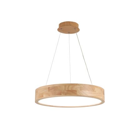 Brilagi - Lampa wisząca LED na lince FALCON WOOD LED/30W/230V 3000/4000/6000K śr. 45 cm drewno