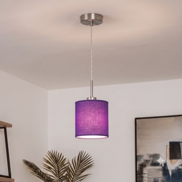 Brilagi - LED lampa wisząca na lince NUBILA 1xE27/60W/230V Ø 14 cm fioletowa