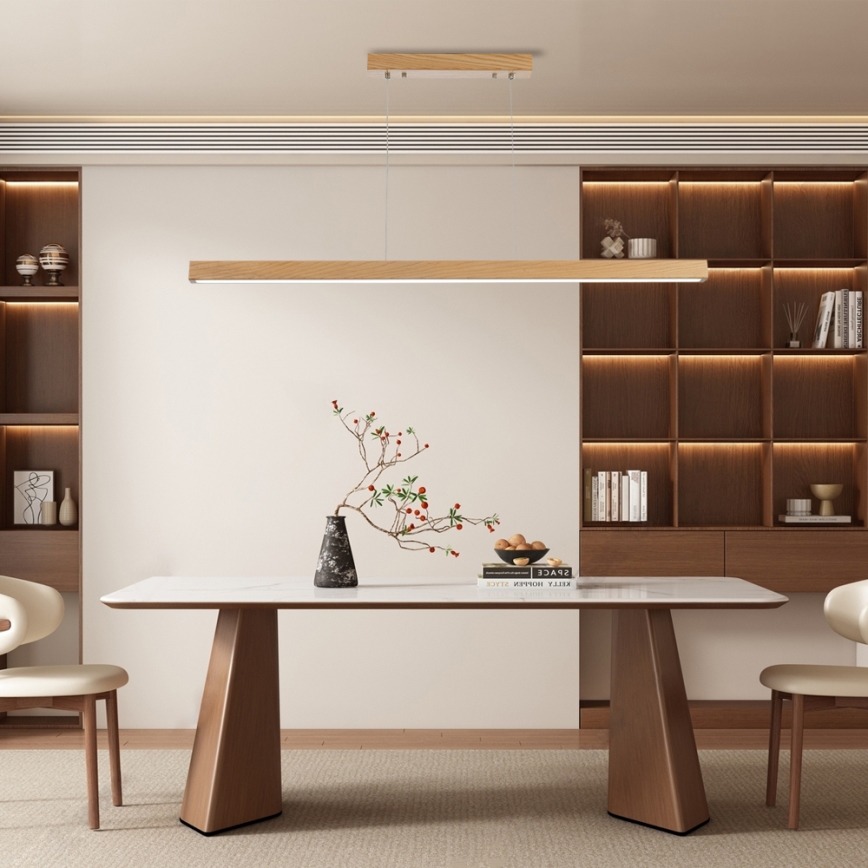 Brilagi - LED lampa wisząca na lince OAK LED/30W/230V 3000/4500/6000K dąb