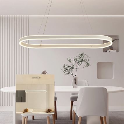 Brilagi - LED lampa wisząca na lince PONDIE LED/45W/230V 80x30 cm biała