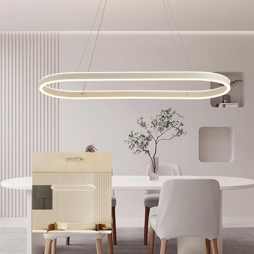 Brilagi - LED lampa wisząca na lince PONDIE LED/45W/230V 80x30 cm biała