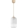 Brilagi - LED lampa wisząca na lince RETRO GLASS 1xE27/60W/230V śr. 14 cm beżowa/biała