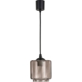 Brilagi - LED lampa wisząca na lince RETRO GLASS 1xE27/60W/230V śr. 15 cm czarny/przydymiony beż