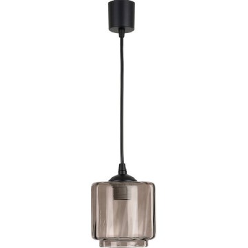 Brilagi - LED lampa wisząca na lince RETRO GLASS 1xE27/60W/230V śr. 15 cm czarny/przydymiony beż