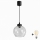 Brilagi - LED Lampa wisząca na lince RETRO GLASS 1xE27/60W/230V śr. 25 cm czarny/przezroczysty