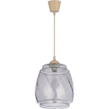 Brilagi - LED lampa wisząca na lince RETRO GLASS 1xE27/60W/230V śr. 26 cm beżowy/dymny szary
