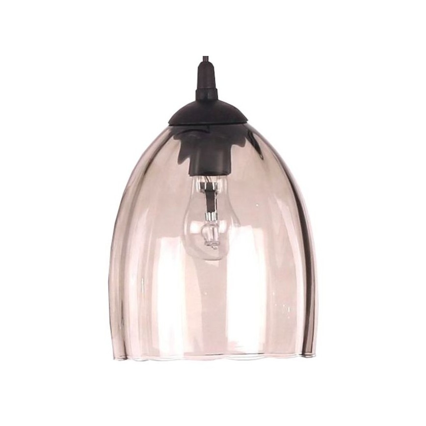 BRILAGI - LED žyrandol na lince RETRO GLASS 2xE27/60W/230V matowy chrom/przydymiony beż