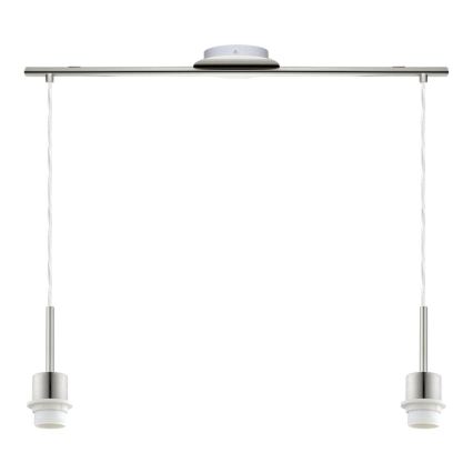 BRILAGI - LED žyrandol na lince RETRO GLASS 2xE27/60W/230V matowy chrom/przydymiony beż
