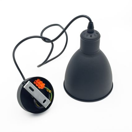 Brilagi - LED lampa wisząca na lince RIDDY 1xE27/60W/230V czarna
