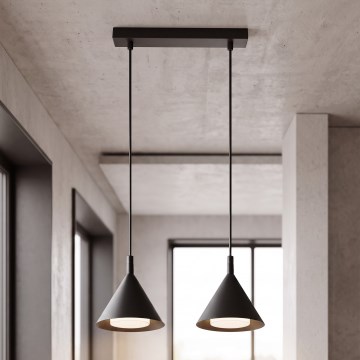 BRILAGI - LED Lampa wisząca na linkach CONE DOUBLE 2xGX53/15W/230V czarna