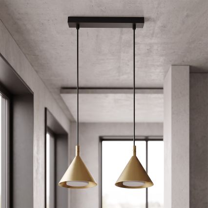 BRILAGI - LED Lampa wisząca na linkach CONE DOUBLE 2xGX53/15W/230V złota