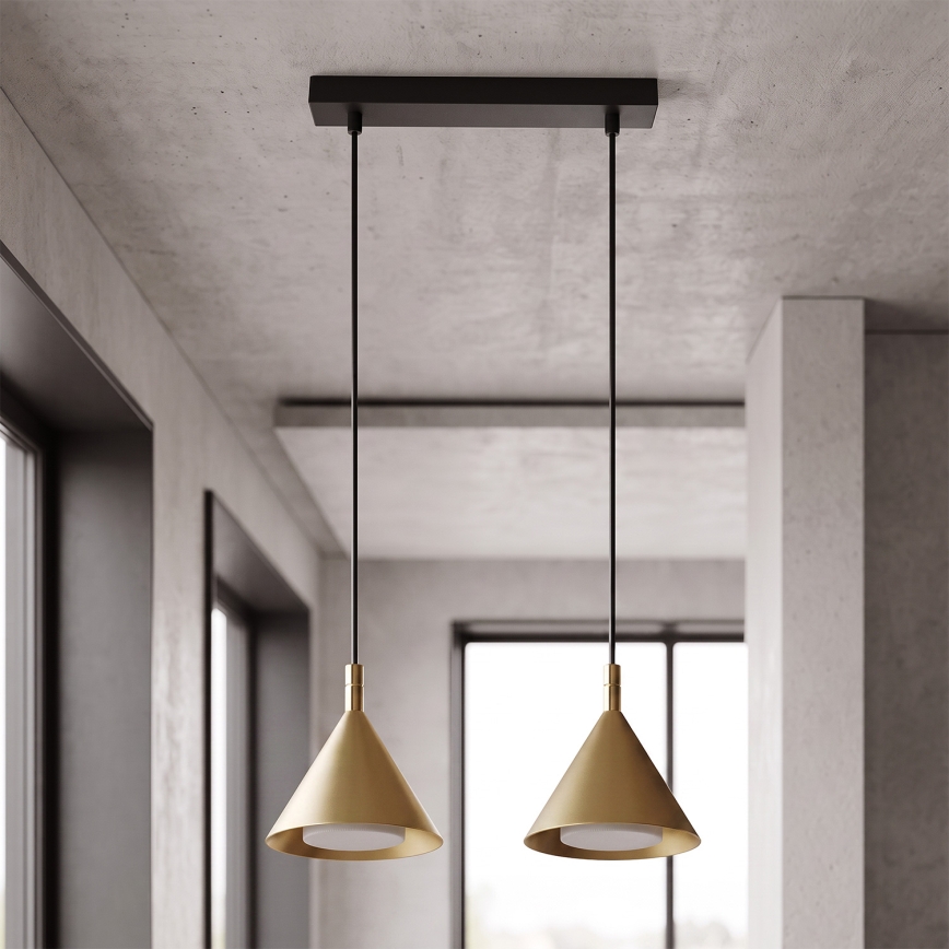 BRILAGI - LED Lampa wisząca na linkach CONE DOUBLE 2xGX53/15W/230V złota
