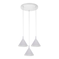 BRILAGI - LED Lampa wisząca na linkach CONE TRIPLE ROUND 3xGX53/15W/230V biała