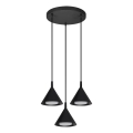 BRILAGI - LED Lampa wisząca na linkach CONE TRIPLE ROUND 3xGX53/15W/230V czarna