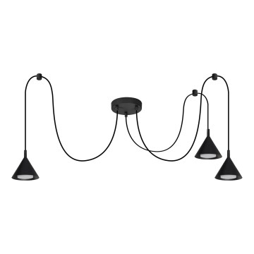 BRILAGI - LED Lampa wisząca na linkach CONE TRIPLE SPIDER 3xGX53/15W/230V czarna