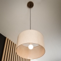 Brilagi - LED Lampa wisząca na linkę ANTHONY 1xE27/60W/230V dąb orzech/beżowy