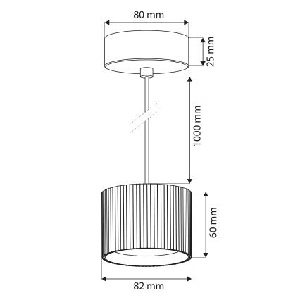 Brilagi - LED Lampa wisząca na linkę STRIPY 1xGX53/15W/230V biała