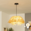 Brilagi - LED lampa wisząca na linku CERIA BOHO 1xE27/40W/230V średnica 40 cm rafia