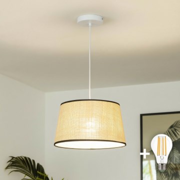 Brilagi - LED lampa wisząca na przewodzie CERIA 1xE27/40W/230V Ø 35 cm beżowa