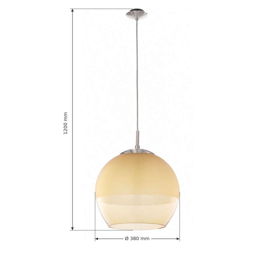BRILAGI - LED Żyrandol na lince RETRO GLASS 1xE27/60W/230V matowy chrom/przydymiony beż
