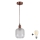 Brilagi - LED lampa wisząca na przewodzie RETRO GLASS 1xE27/60W/230V śr. 14 cm miedziana/biała