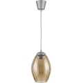 Brilagi - LED lampa wisząca na przewodzie RETRO GLASS 1xE27/60W/230V śr. 17 cm srebrna/dymowo-beżowa
