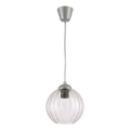 Brilagi - LED lampa wisząca na przewodzie RETRO GLASS 1xE27/60W/230V śr. 18 cm srebrna/przezroczysta