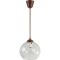 Brilagi - LED lampa wisząca na przewodzie RETRO GLASS 1xE27/60W/230V średnica 25 cm brązowy/przezroczysty