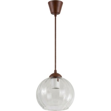 Brilagi - LED lampa wisząca na przewodzie RETRO GLASS 1xE27/60W/230V średnica 25 cm brązowy/przezroczysty