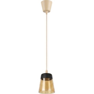 Brilagi - LED lampa wisząca na przewodzie RETRO GLASS 1xE27/60W/230V Ø 15,5 cm beżowy/dymny beż/czarny