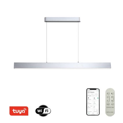 Brilagi - LED Lampa wisząca z kablem SLEEKLINE SMART LED/40W/230V 3000-6000K Wi-Fi Tuya srebrna + pilot zdalnego sterowania