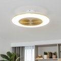 Brilagi - LED Lampa z regulacją jasności z wentylatorem AURA LED/38W/230V 3000-6000K złota + pilot zdalnego sterowania