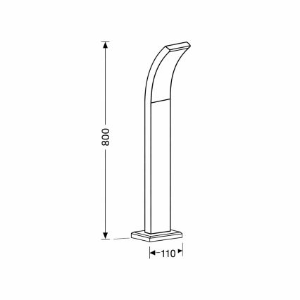 Brilagi - LED Lampa zewnętrzna ARCELO LED/9W/230V 50 cm IP44