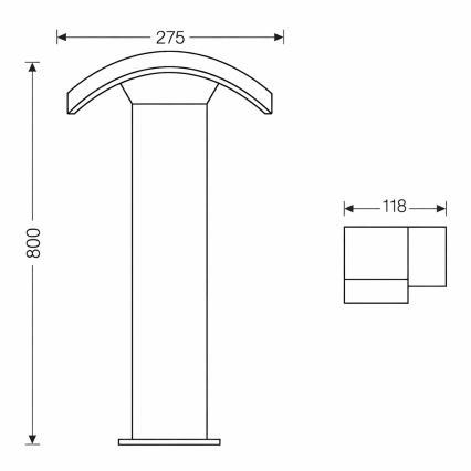 Brilagi - LED Lampa zewnętrzna ARCELO LED/9W/230V 80 cm IP54