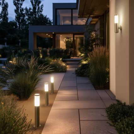 BRILAGI - LED lampa zewnętrzna ELIA 1xE27/7W/230V 4000K IP44 50 cm matowy chrom
