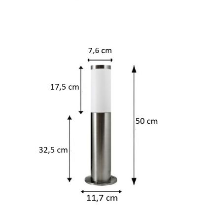 BRILAGI - LED lampa zewnętrzna ELIA 1xE27/7W/230V 4000K IP44 50 cm matowy chrom