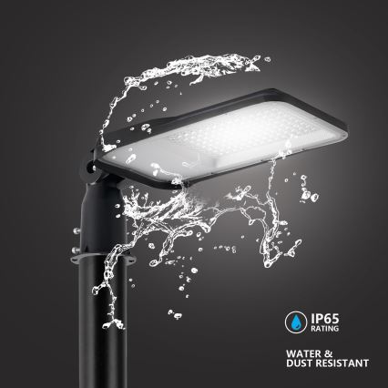 Brilagi - LED zewnętrzna lampa uliczna ze słupem i przegubem 3 m URBANLIGHT LED/100W/230V czarna IP65