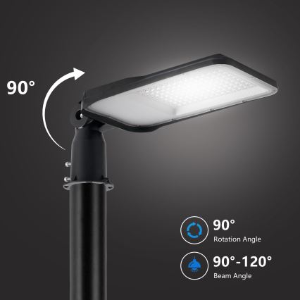 Brilagi - LED zewnętrzna lampa uliczna ze słupem i przegubem 3 m URBANLIGHT LED/100W/230V czarna IP65