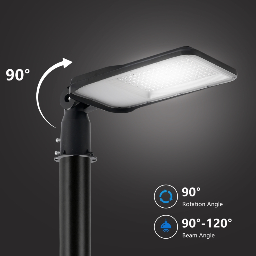 Brilagi - LED zewnętrzna lampa uliczna ze słupem i przegubem 3 m URBANLIGHT LED/100W/230V czarna IP65