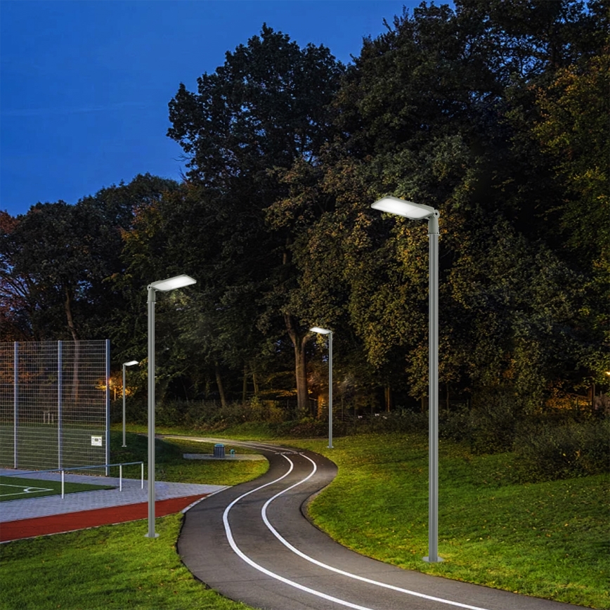 Brilagi - Zewnętrzna lampa uliczna LED ze słupem i przegubem 3 m URBANLIGHT LED/200W/230V szara IP65