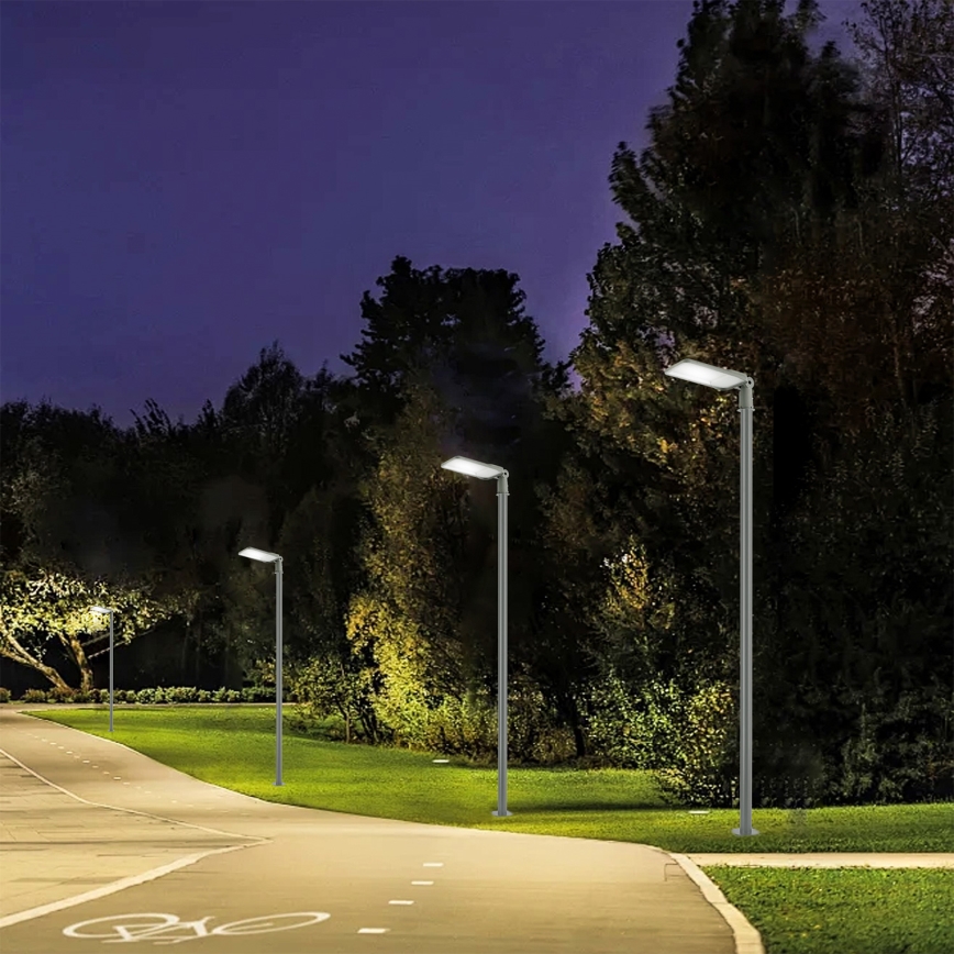 Brilagi - Zewnętrzna lampa uliczna LED ze słupem i przegubem 3 m URBANLIGHT LED/200W/230V szara IP65
