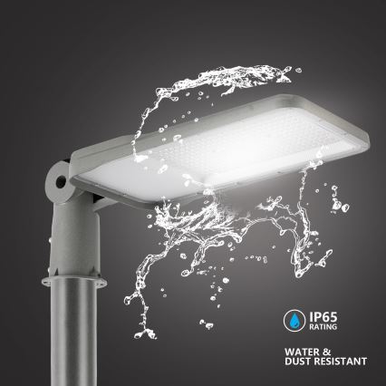 Brilagi - Zewnętrzna lampa uliczna LED ze słupem i przegubem 3 m URBANLIGHT LED/200W/230V szara IP65