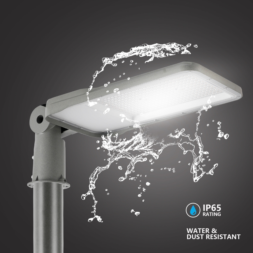 Brilagi - Zewnętrzna lampa uliczna LED ze słupem i przegubem 3 m URBANLIGHT LED/200W/230V szara IP65
