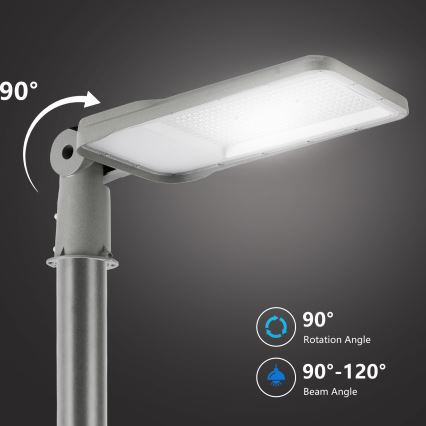 Brilagi - Zewnętrzna lampa uliczna LED ze słupem i przegubem 3 m URBANLIGHT LED/200W/230V szara IP65