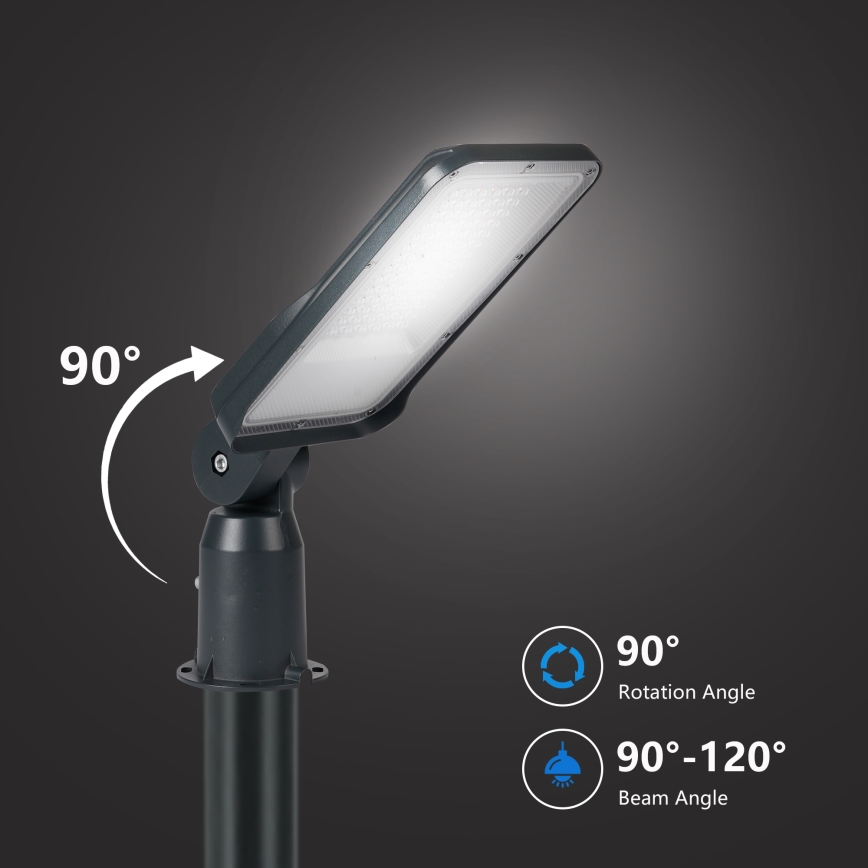 Brilagi - Zewnętrzna lampa uliczna LED z słupem i przegubem 3 m URBANLIGHT LED/50W/230V antracyt IP65