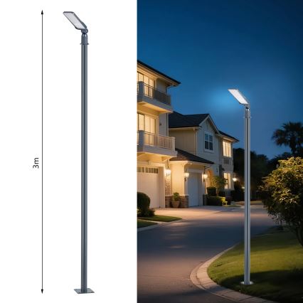 Brilagi - Zewnętrzna lampa uliczna LED z słupem i przegubem 3 m URBANLIGHT LED/50W/230V antracyt IP65